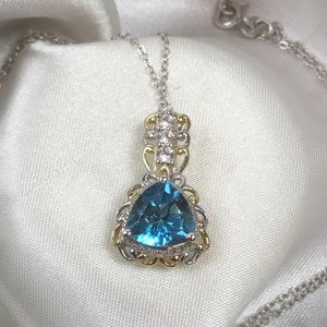 💎Electric Blue Topaz Pendant💎